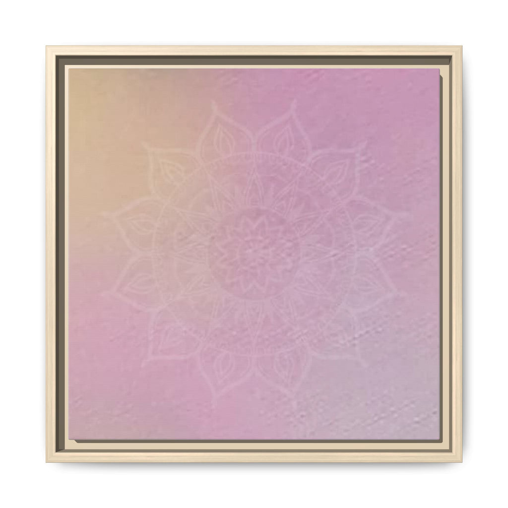 PASTEL MANDALA 8 Framed Matte Canvas Wall Art — Pastel Mandala Print