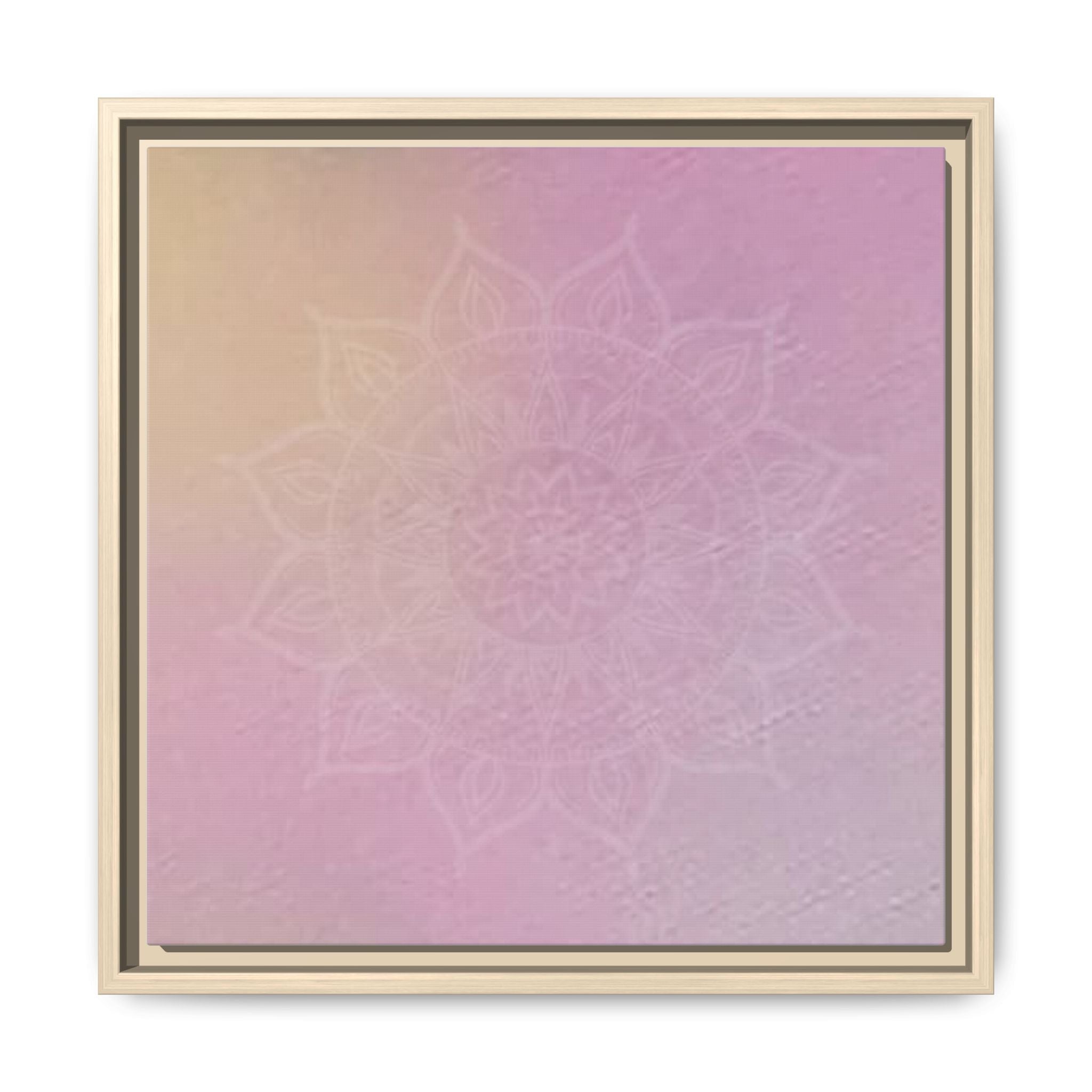 PASTEL MANDALA 8 Framed Matte Canvas Wall Art — Pastel Mandala Print