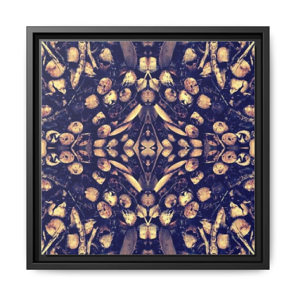 Abstract Botanical Kaleidoscope Matte Canvas Framed Wall Art