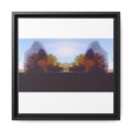 SURREALIST SUN DANCE 2 Framed Matte Canvas Wall Art — Symmetrical Sunset Landscape