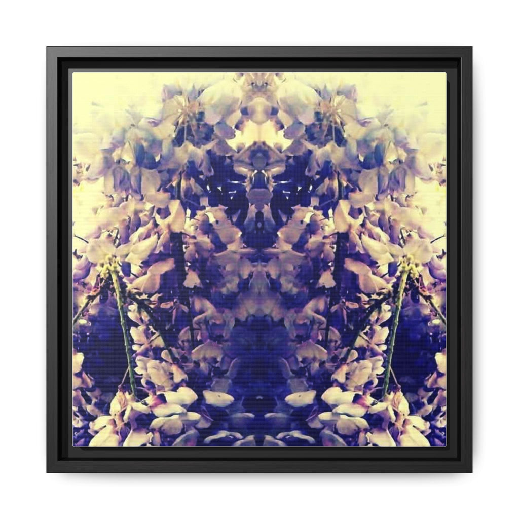WYSTERIA WINE 2 Framed Matte Canvas – Abstract Floral Symmetry Wall Art