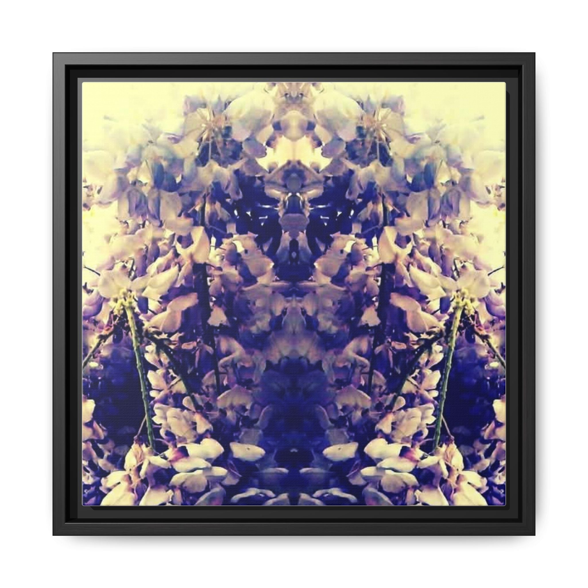 Framed Matte Canvas – Abstract Floral Symmetry Wall Art