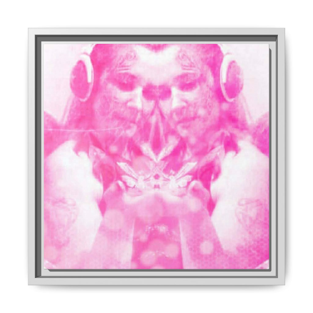 MUSA Pink Mirror Pop Art Framed Canvas