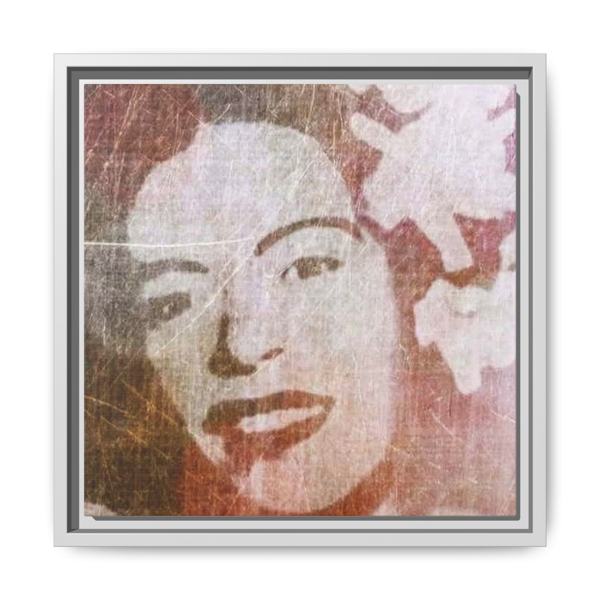 STRANGE FRUIT Vintage Floral Portrait Matte Canvas Framed Wall Art