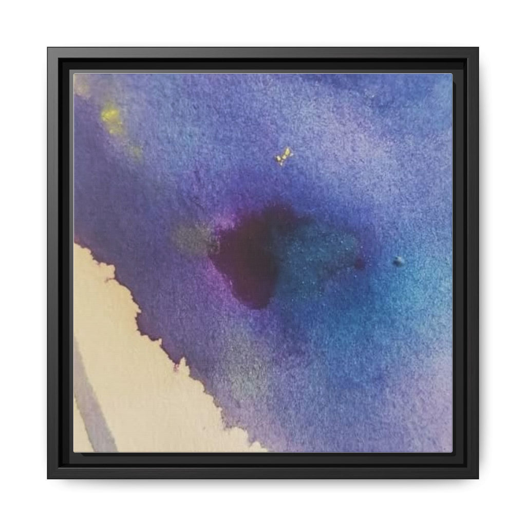 STREAM Abstract Watercolor Square Framed Canvas