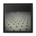 FAUX LACE Framed Matte Canvas Print — Retro Polka Dot Floor Pattern