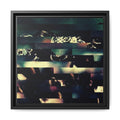 ABSTRACT PORTRAIT 4 Abstract Glitch Art Framed Canvas