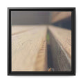 ABSTRACT WOOD Framed Matte Canvas Print – Abstract Wood Close-Up Photography