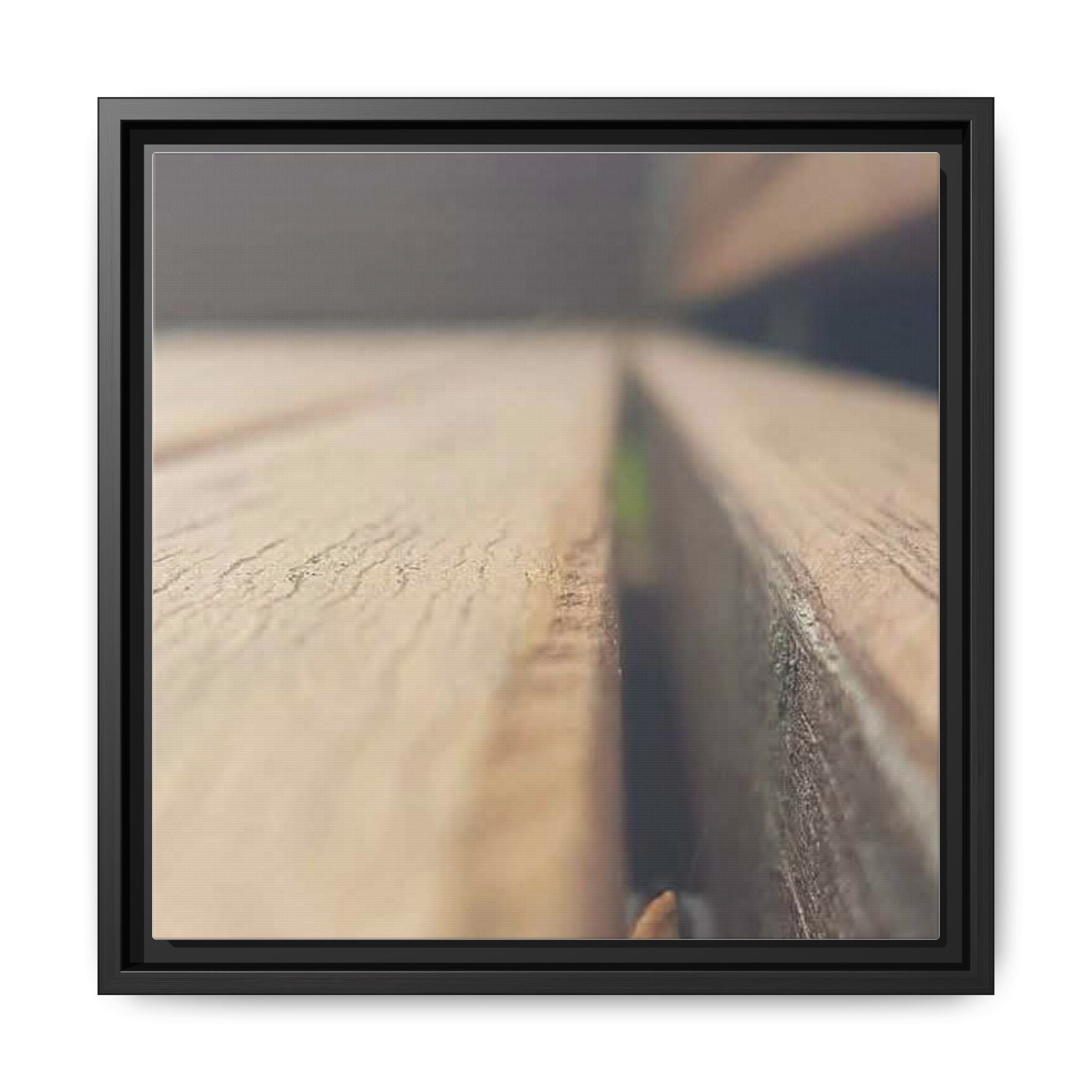 Framed Matte Canvas Print – Abstract Wood Close-Up Photography