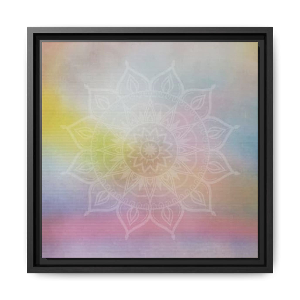 PASTEL MANDALA 6 Framed Canvas Art — Matte Multi-Color Wall Decor