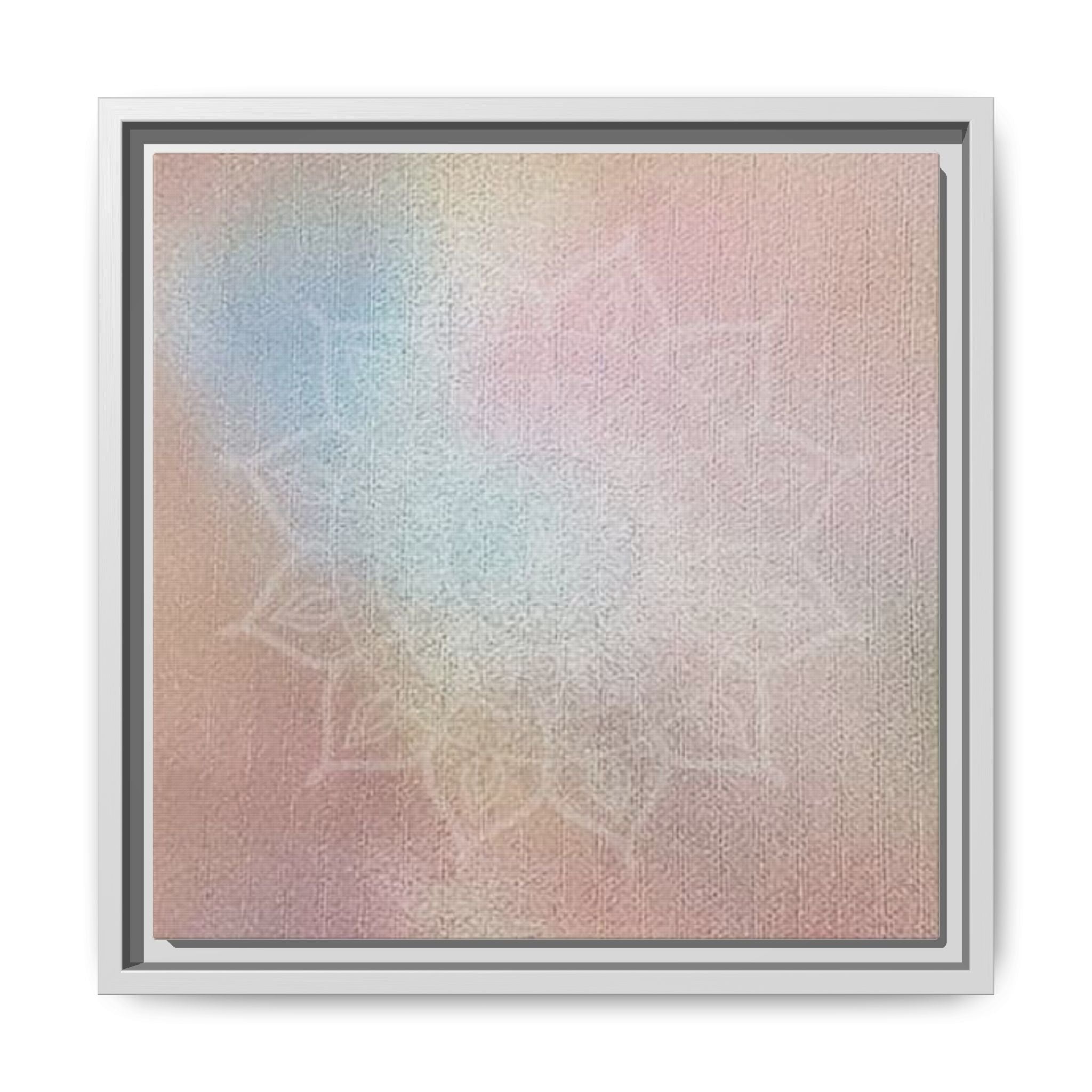 PASTEL MANDALA 10 Pastel Mandala Matte Canvas Framed Wall Art — Soft Rainbow Boho Home Decor