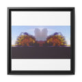 SURREALIST SUN DANCE 6 Framed Matte Canvas — Abstract Double-Exposure Landscape Art