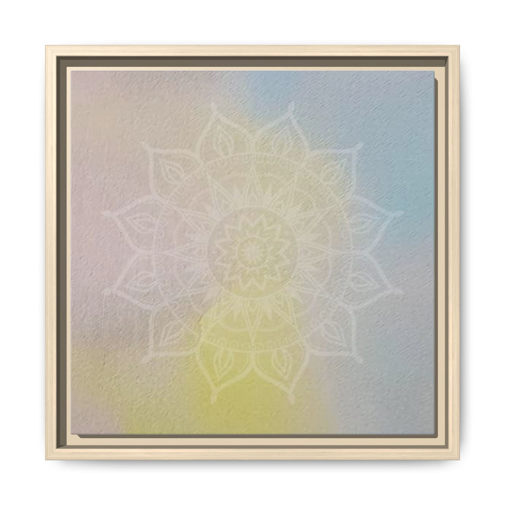 PASTEL MANDALA 2 Framed Matte Canvas Wall Art — Pastel Mandala Print