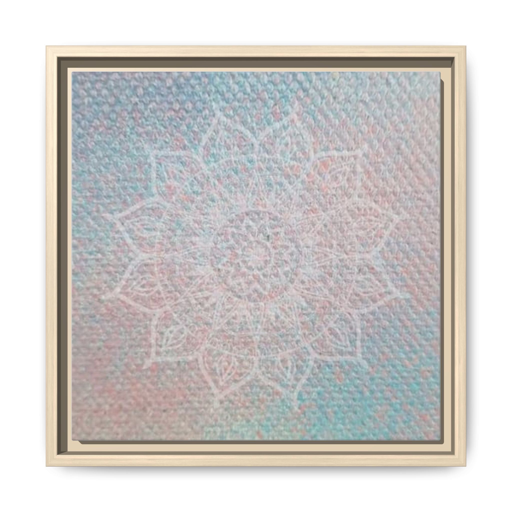 PASTEL MANDALA 1 Matte Canvas Framed Wall Art