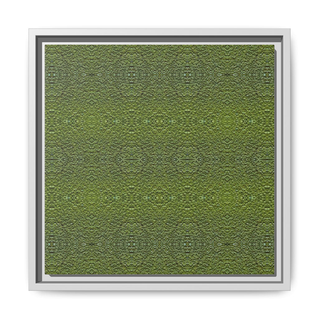 MOSS 2 Green Textured Pattern Framed Canvas Wall Art
