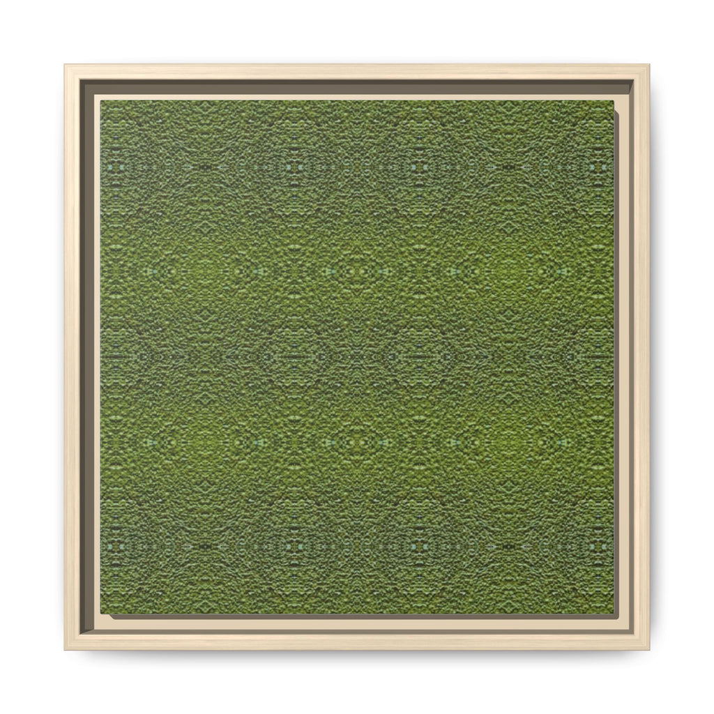 MOSS 2 Green Textured Pattern Framed Canvas Wall Art