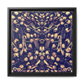 KALEIDOSCOPE ACORNS 3 Framed Matte Canvas Art - Abstract Symmetrical Shell & Pebble Print