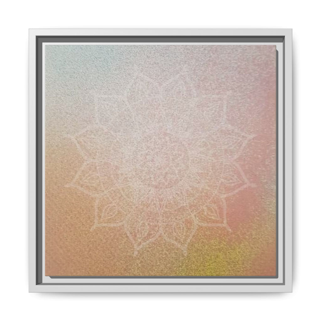 PASTEL MANDALA 4 Framed Mandala Canvas Wall Art — Pastel Multi‑Color Matte Print