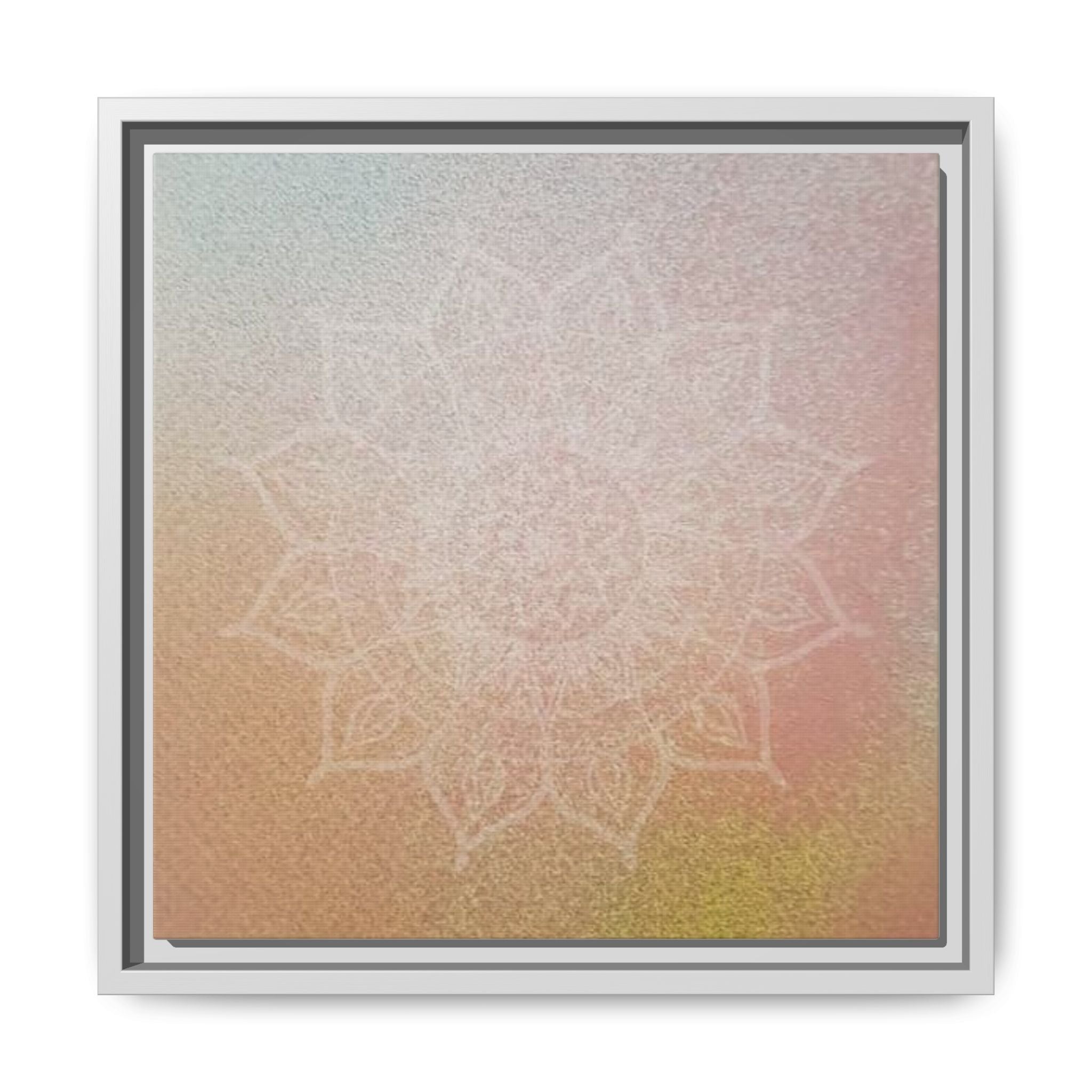 PASTEL MANDALA 4 Framed Mandala Canvas Wall Art — Pastel Multi‑Color Matte Print