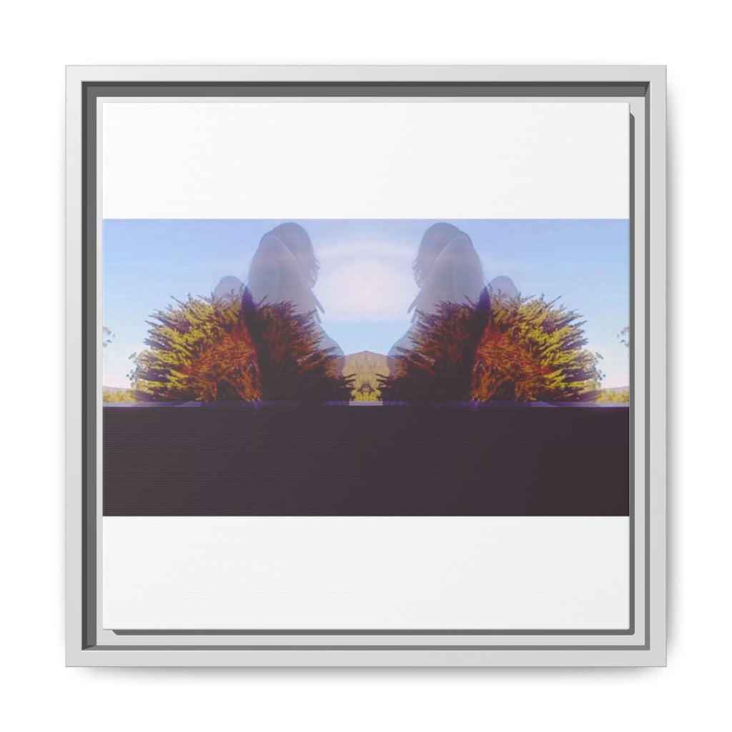 SURREALIST SUN DANCE 3 Framed Matte Canvas - Abstract Mirrored Landscape Art