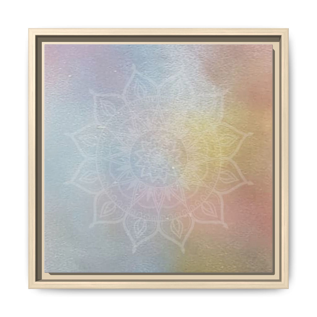 PASTEL MANDALA 11 Pastel Mandala Framed Canvas Art — Soft Rainbow Wall Decor