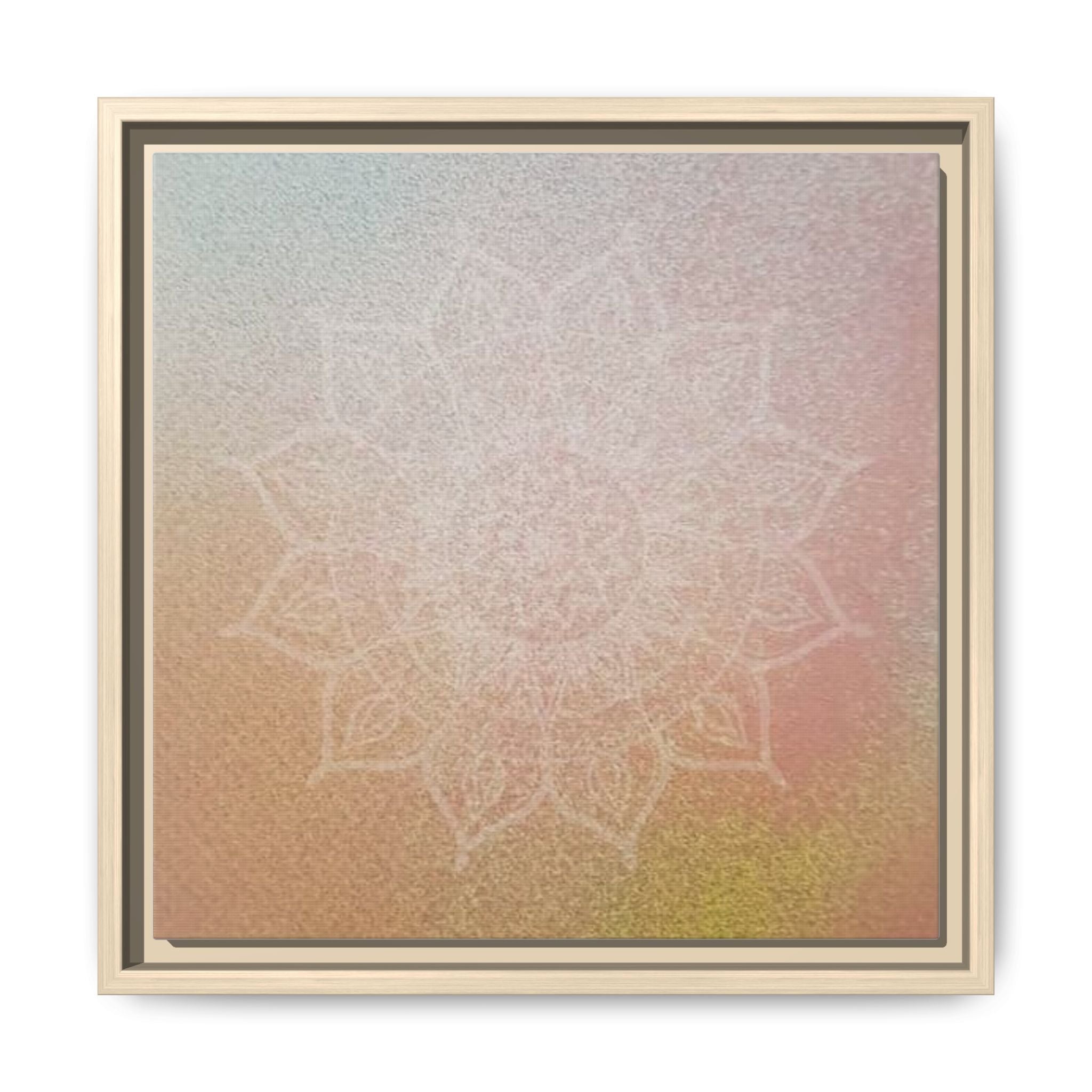 PASTEL MANDALA 4 Framed Mandala Canvas Wall Art — Pastel Multi‑Color Matte Print