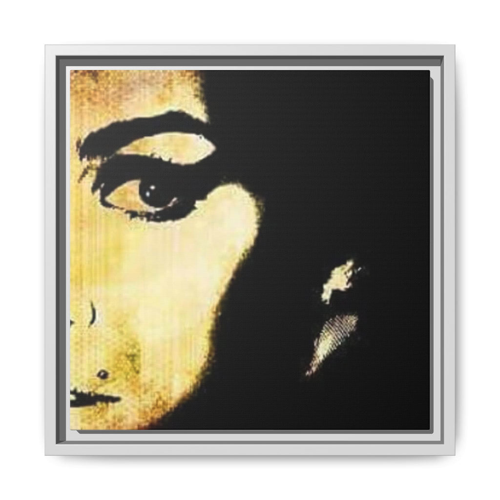 PIN UP Framed Matte Canvas Art - Retro Pop Portrait (Multi-Color)