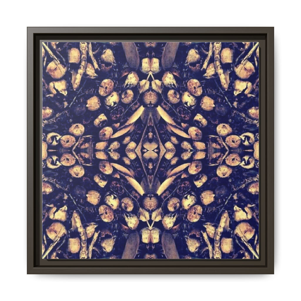 Abstract Botanical Kaleidoscope Matte Canvas Framed Wall Art