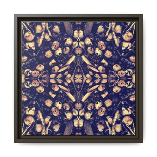 Abstract Botanical Kaleidoscope Matte Canvas Framed Wall Art