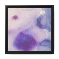 SPOTS OF PURPLE Abstract Purple Watercolor Matte Canvas Framed Wall Art