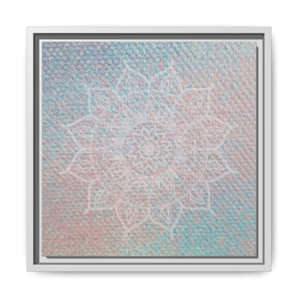 PASTEL MANDALA 1 Matte Canvas Framed Wall Art
