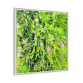 FLORA Framed Floral Moss Canvas Wall Art — Green Botanical Print
