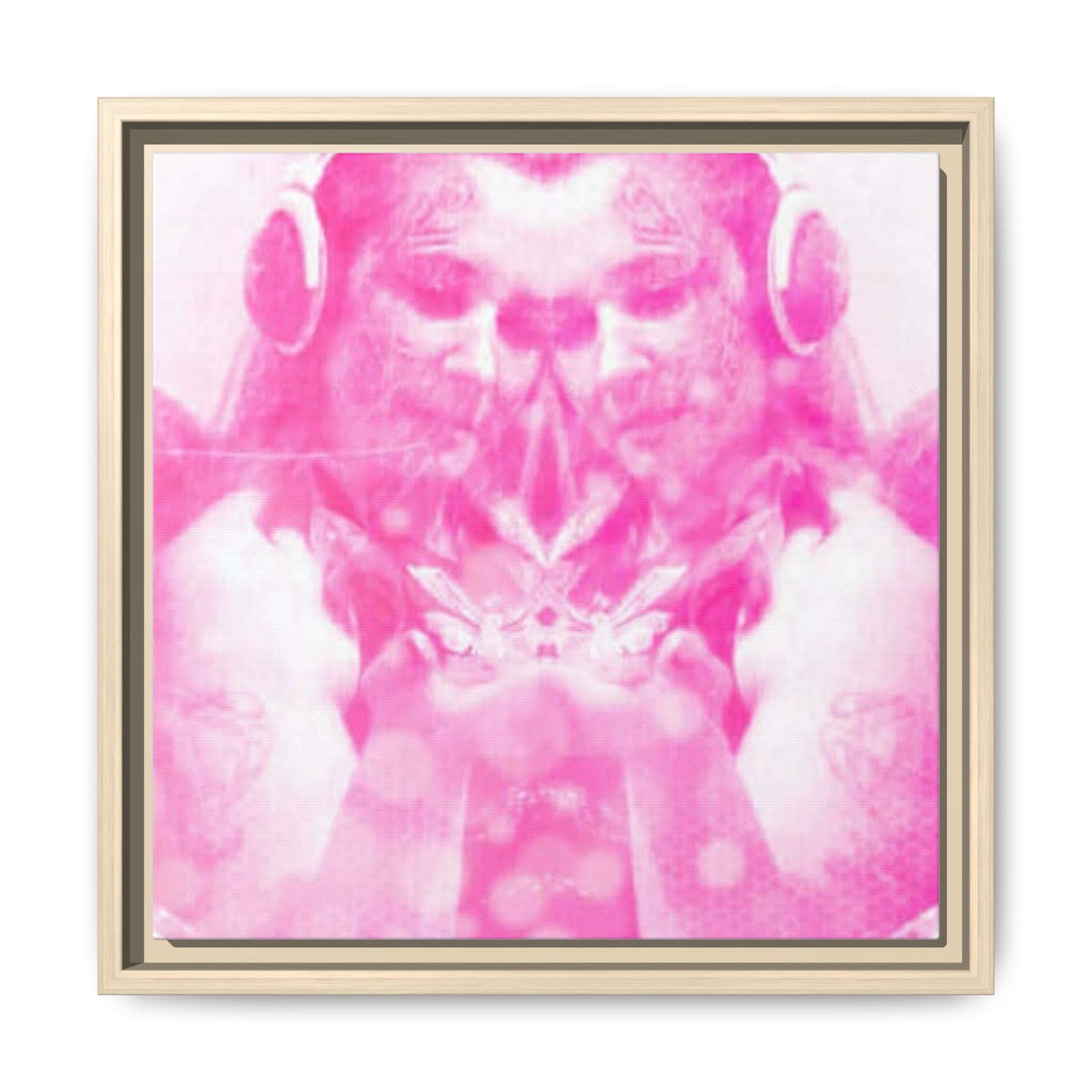 MUSA Pink Mirror Pop Art Framed Canvas