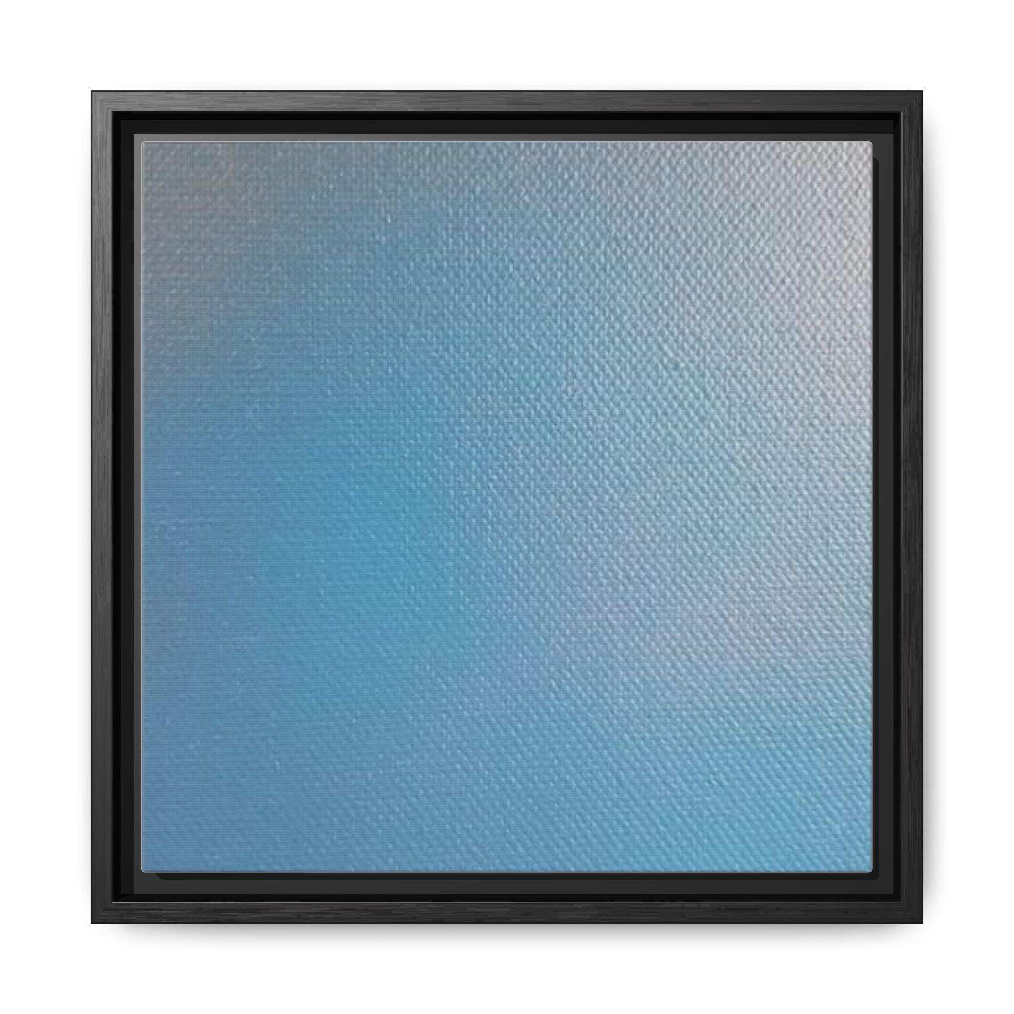 AZUL Framed Matte Canvas Wall Art — Soft Blue Gradient Minimalist Print