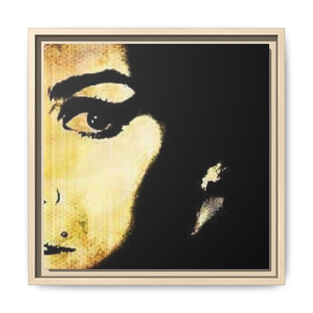 PIN UP Framed Matte Canvas Art - Retro Pop Portrait (Multi-Color)
