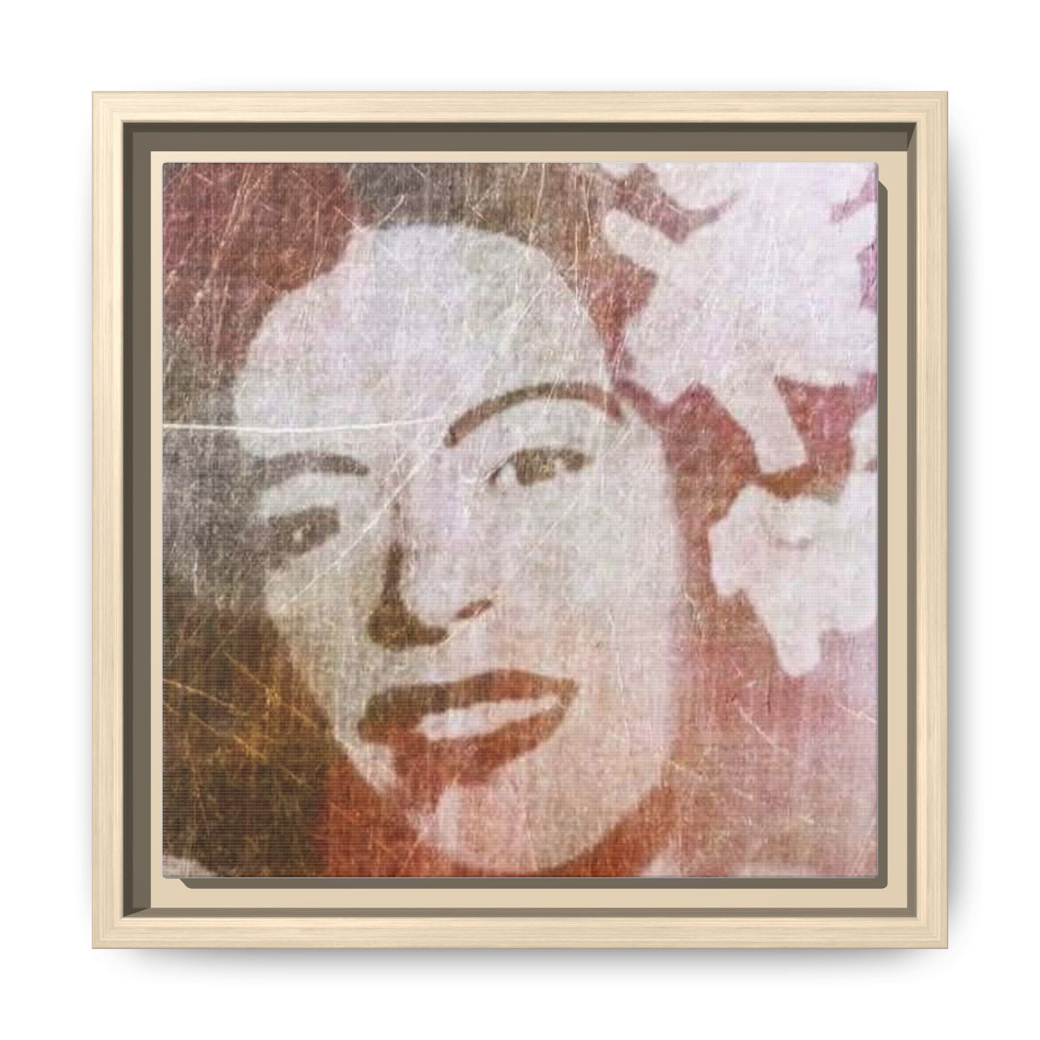 STRANGE FRUIT Vintage Floral Portrait Matte Canvas Framed Wall Art