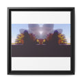 SURREALIST SUN DANCE 1 Framed Matte Canvas - Abstract Sunset Mirror Landscape Art