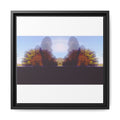 SURREALIST SUN DANCE 3 Framed Matte Canvas - Abstract Mirrored Landscape Art