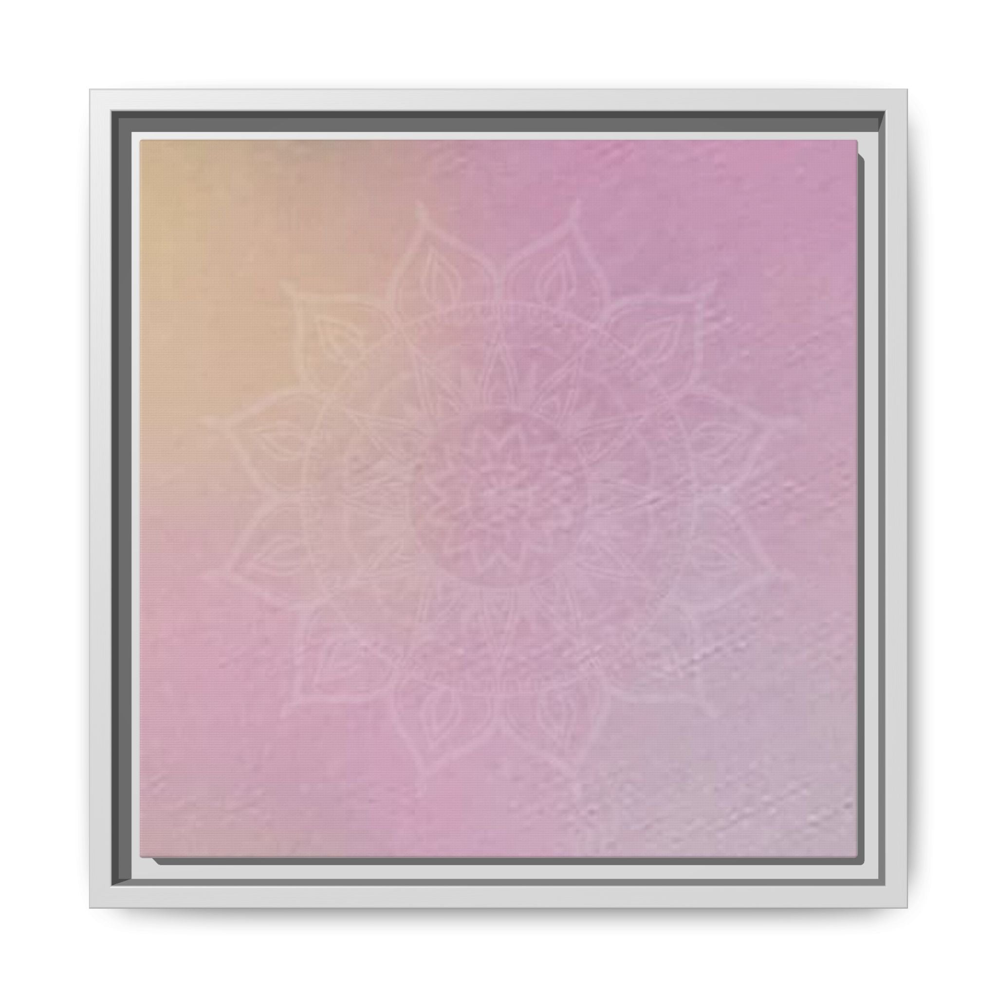 PASTEL MANDALA 8 Framed Matte Canvas Wall Art — Pastel Mandala Print