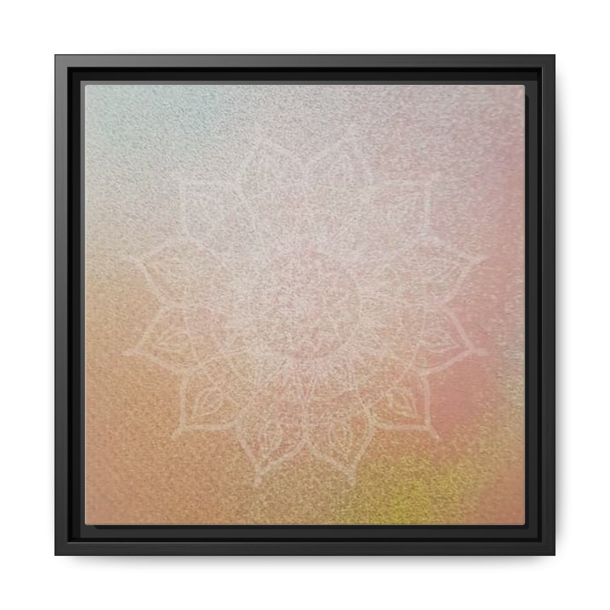 PASTEL MANDALA 4 Framed Mandala Canvas Wall Art — Pastel Multi‑Color Matte Print
