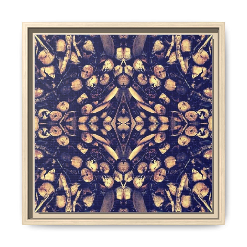 Abstract Botanical Kaleidoscope Matte Canvas Framed Wall Art