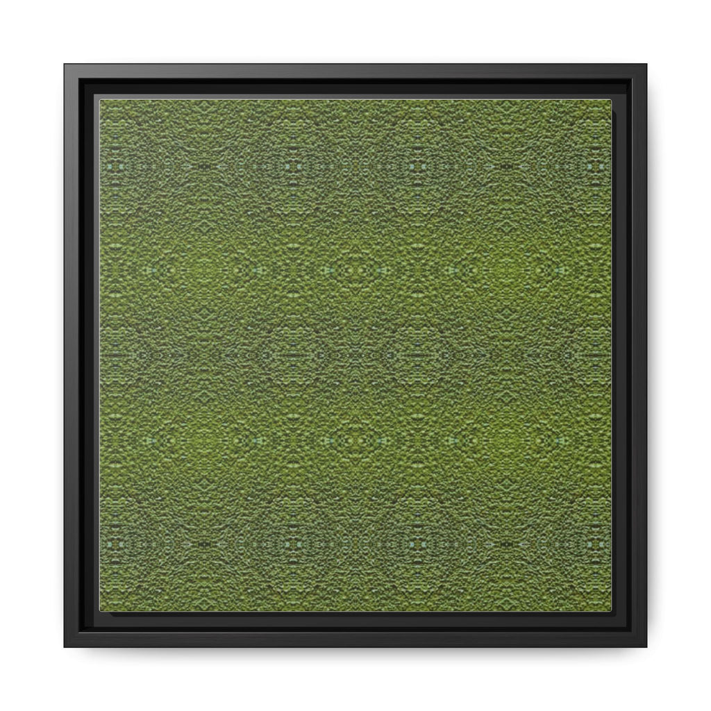 MOSS 2 Green Textured Pattern Framed Canvas Wall Art