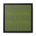 MOSS 2 Green Textured Pattern Framed Canvas Wall Art