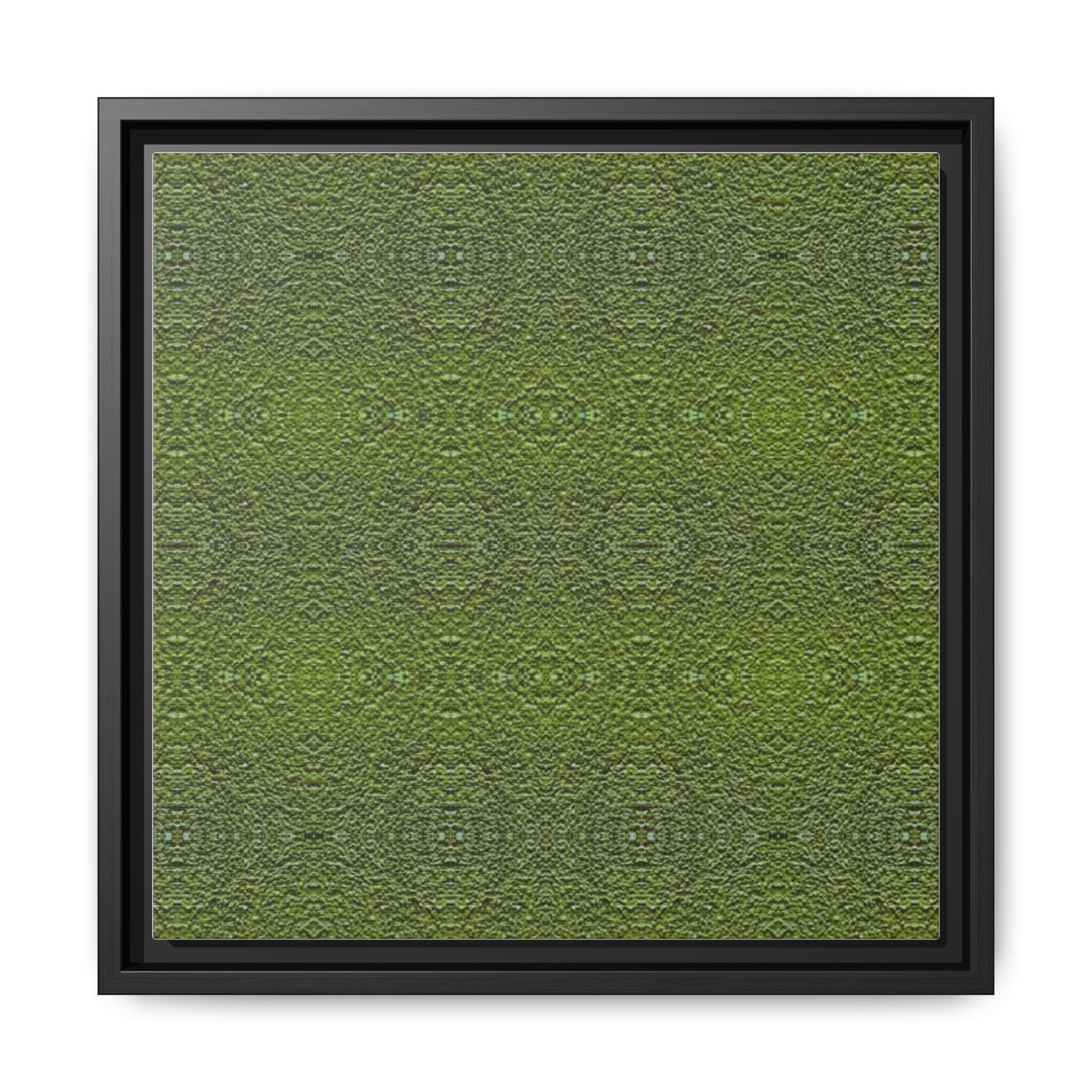 MOSS 2 Green Textured Pattern Framed Canvas Wall Art