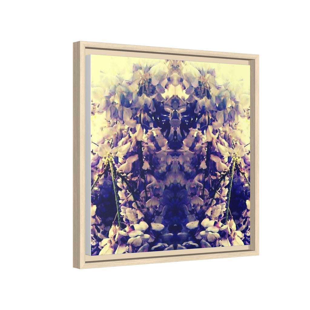 WYSTERIA WINE 2 Framed Matte Canvas – Abstract Floral Symmetry Wall Art