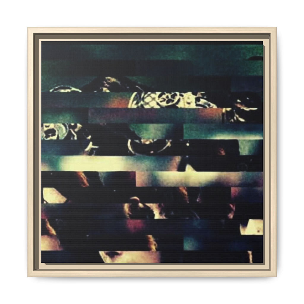ABSTRACT PORTRAIT 4 Abstract Glitch Art Framed Canvas