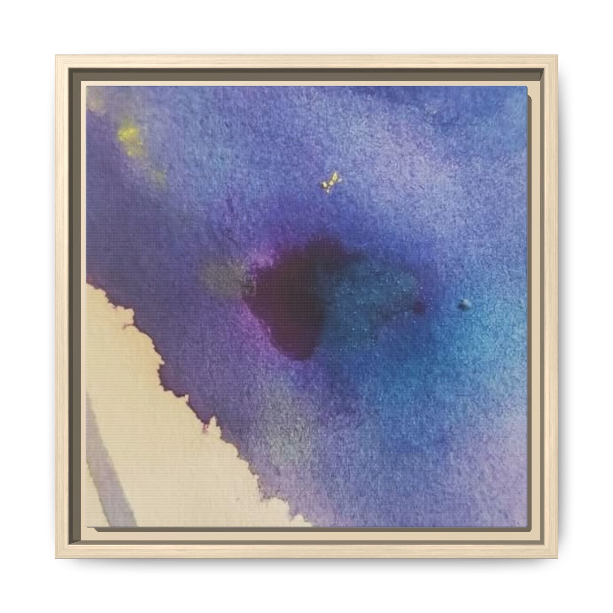STREAM Abstract Watercolor Square Framed Canvas