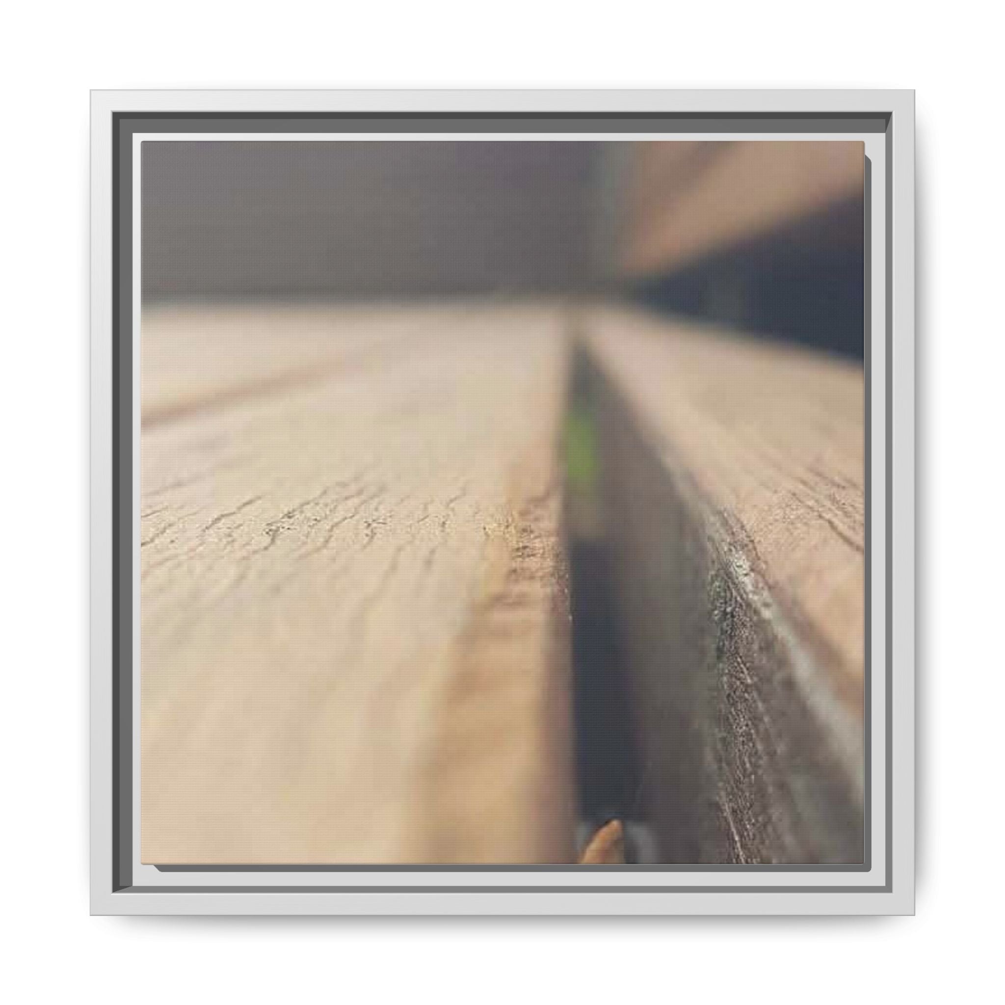 Framed Matte Canvas Print – Abstract Wood Close-Up Photography