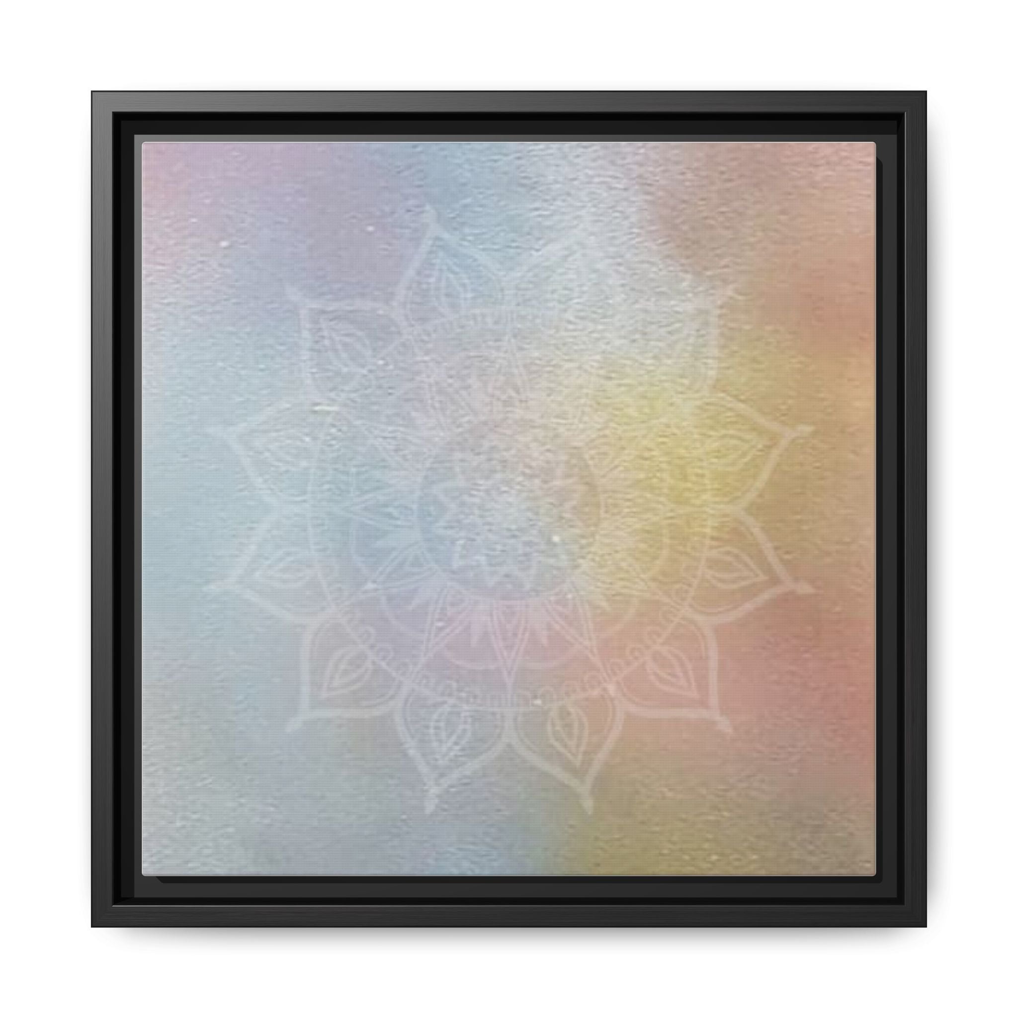 PASTEL MANDALA 11 Pastel Mandala Framed Canvas Art — Soft Rainbow Wall Decor