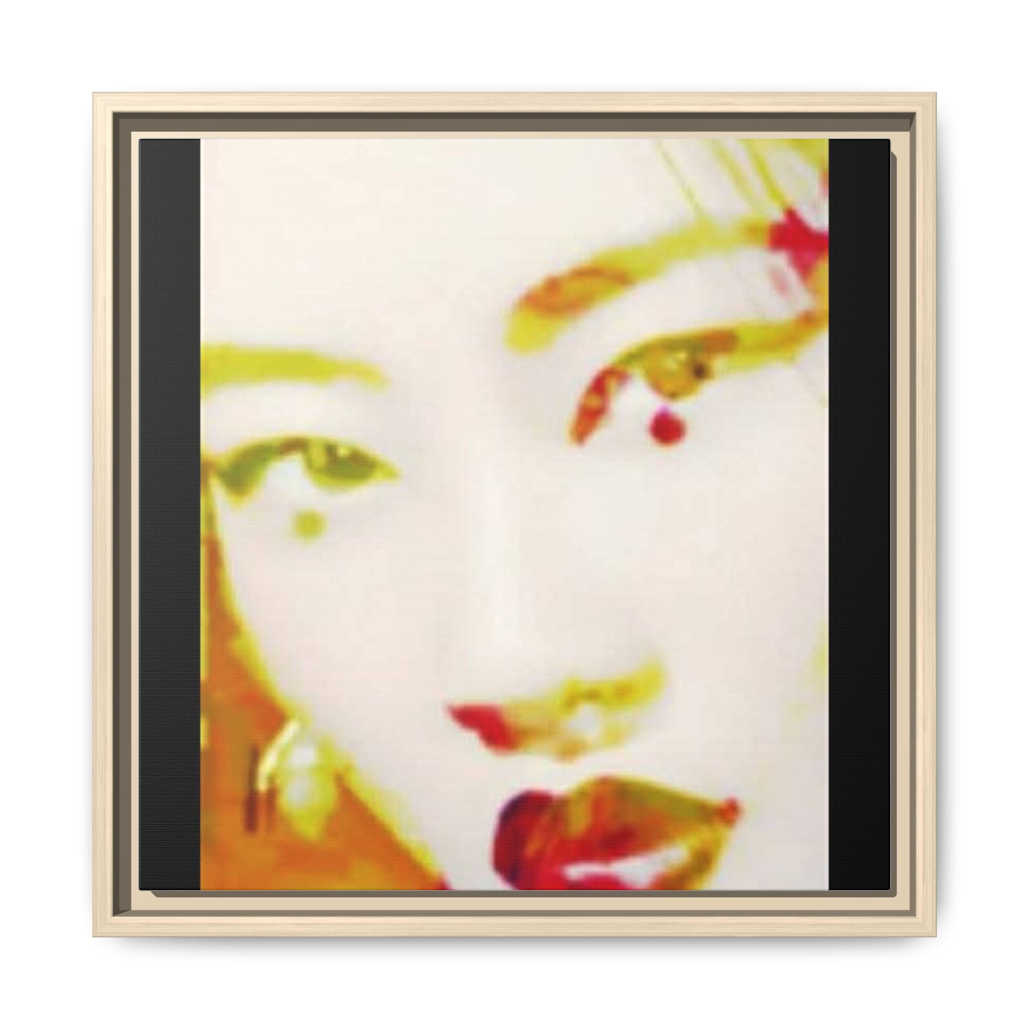 GOGO Framed Matte Canvas Art – Multi‑Color Pop Portrait